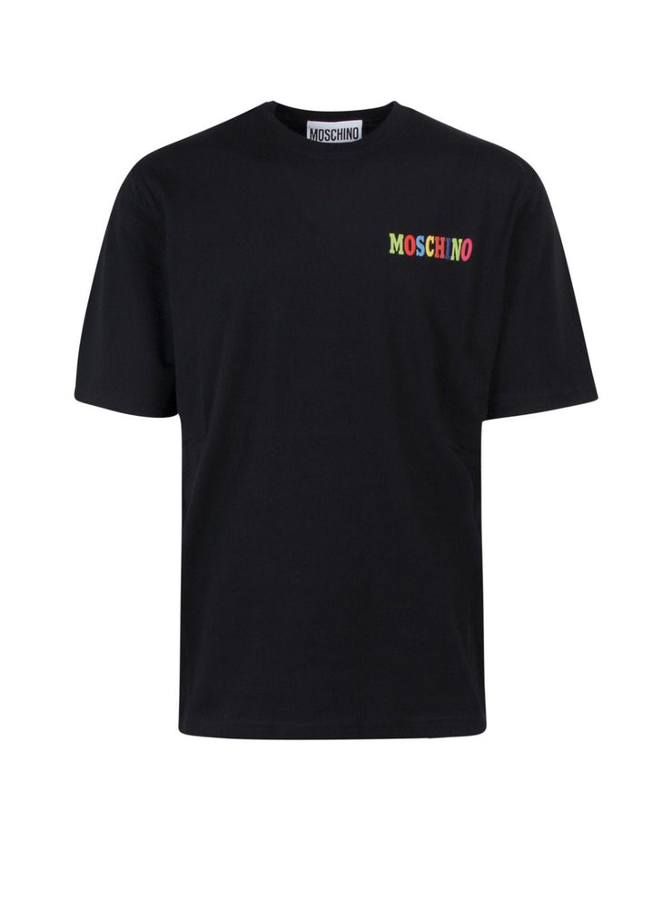 Moschino T-Shirt - Multi Color Logo - Black - AF006255