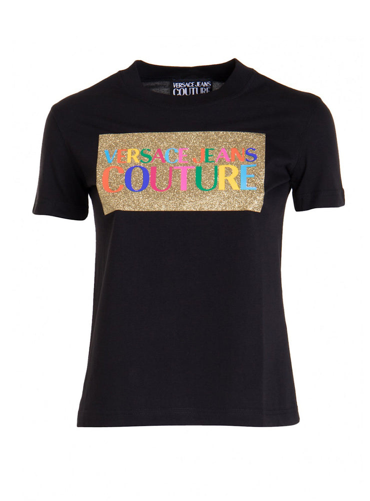 Versace T-Shirt - Organic Cotton Jersey  - Black - 71HAHT07