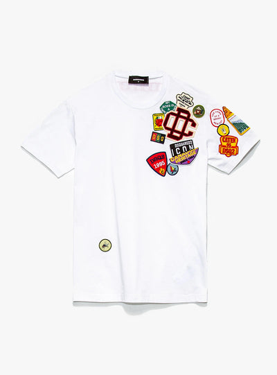 Dsquared2 T-Shirt - Patches - White - S79GC0022