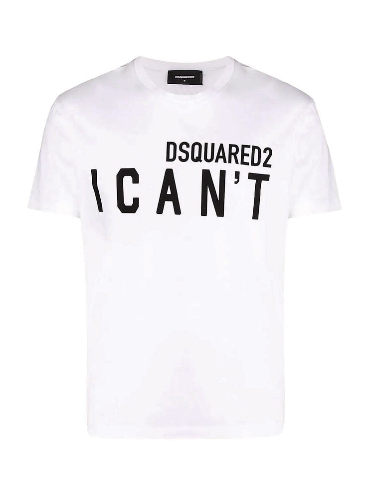 Dsquared2 T-Shirt - I Can't - White - S74GD0859