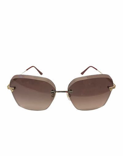 Cartier Glasses - Gold/Gold/Red - CT0147S-004