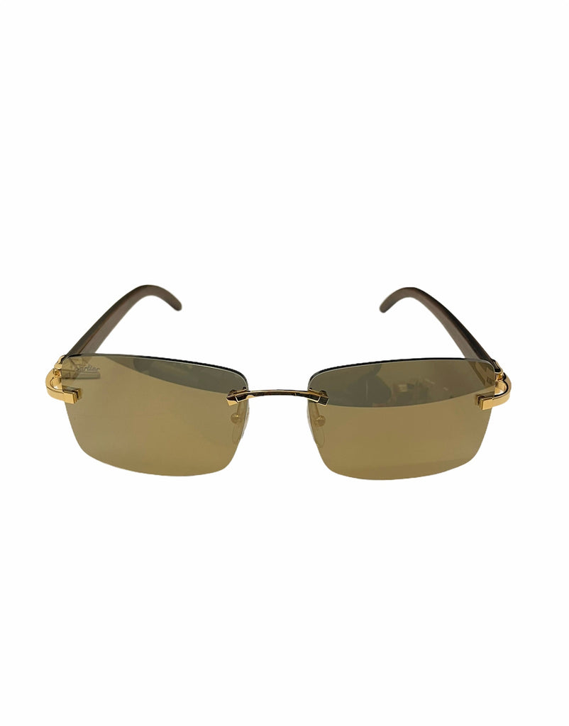 Cartier Glasses Gold Brown Grey CT0012RS 001 Dabbous