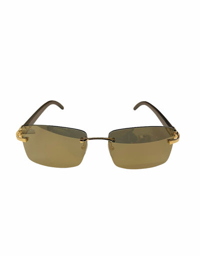 Cartier Glasses - Gold/Brown/Grey - CT0012RS-001