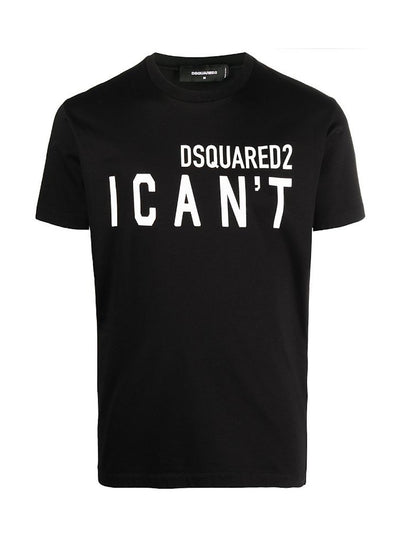 Dsquared2 T-Shirt - I Can't - Black - S74GD0859