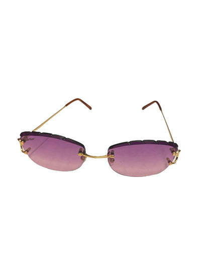 Cartier Glasses - Gold/Gold/Transparent Pink Custom - CT0092O-001