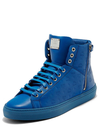 MCM Shoes - Visetos High Top - Royal Blue