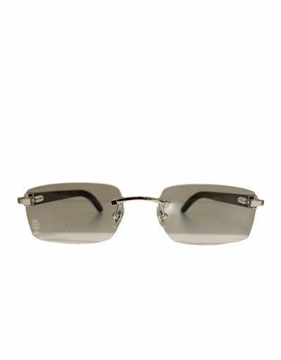Cartier Glasses - Silver/Brown/Transparent - CT0052O-004