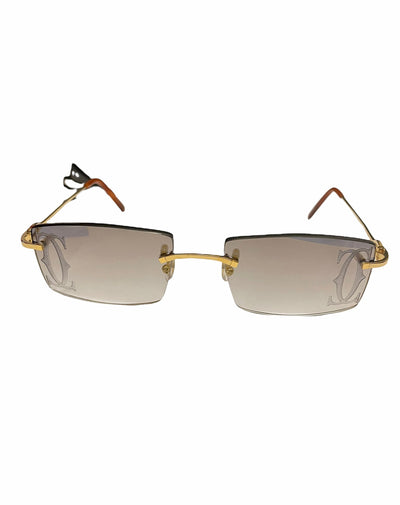 Cartier Glasses - Gold/Gold/Transparent - CT00920