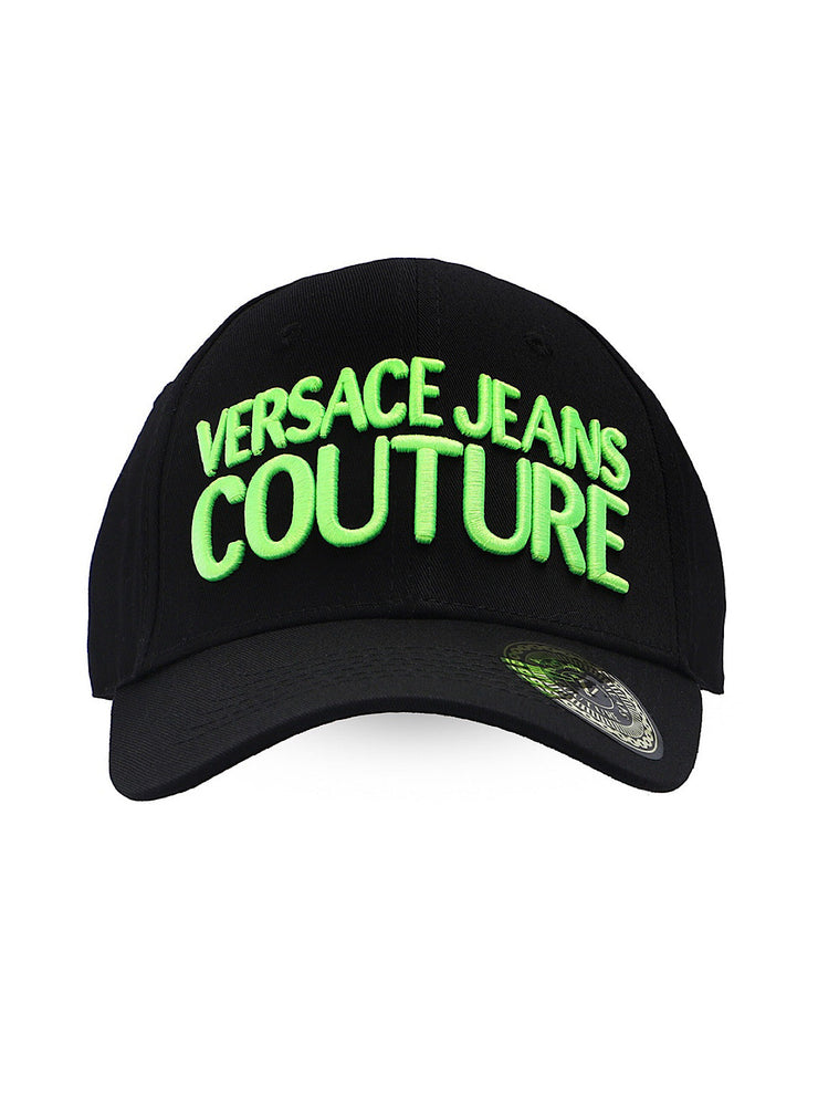 Versace Hat - Logo - Black And Lime - E8GZAK10