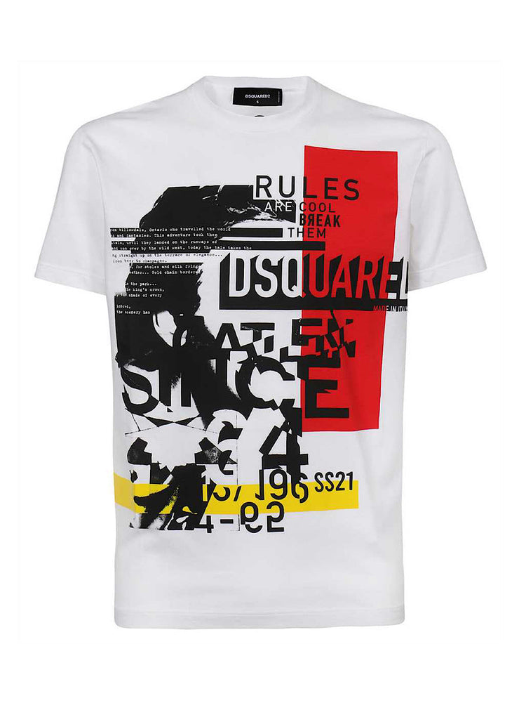 White dsquared2 2024 t shirt