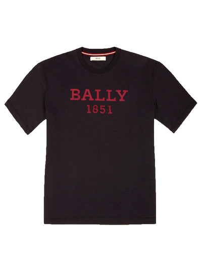 Bally T-Shirt - Cotton Jersey - Navy and Burgundy - M5BA750F