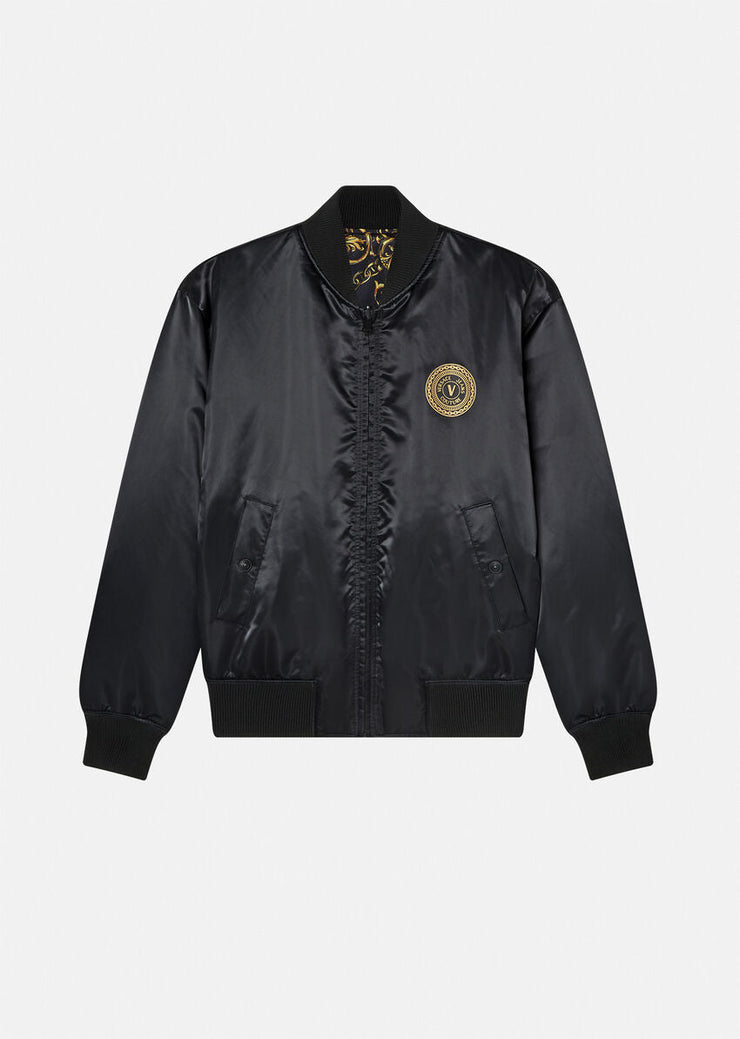 Versace Jacket - Print Bijoux Baroque - Black And Gold - 71GAS407