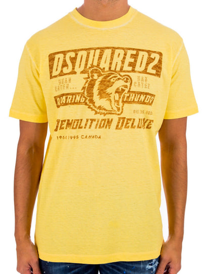 Dsquared2 T-Shirt - Bear - Yellow - S71GD0983