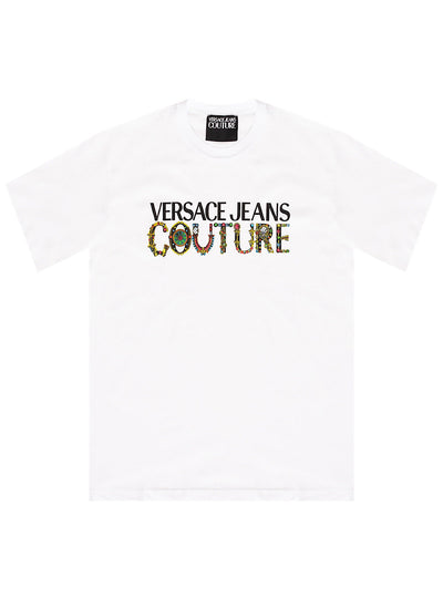 Versace T-Shirt - Organic Cotton Jersey - White - 71GAHF04