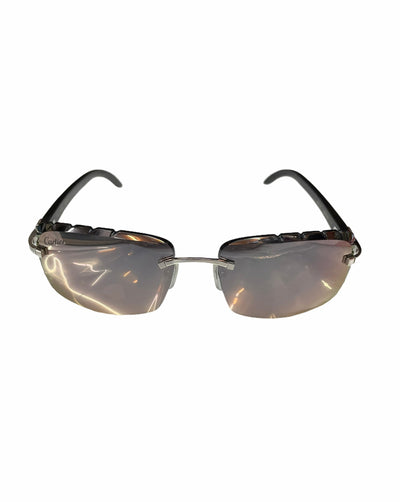 Cartier Glasses - Silver/Black/Brown - CT0024RS-001