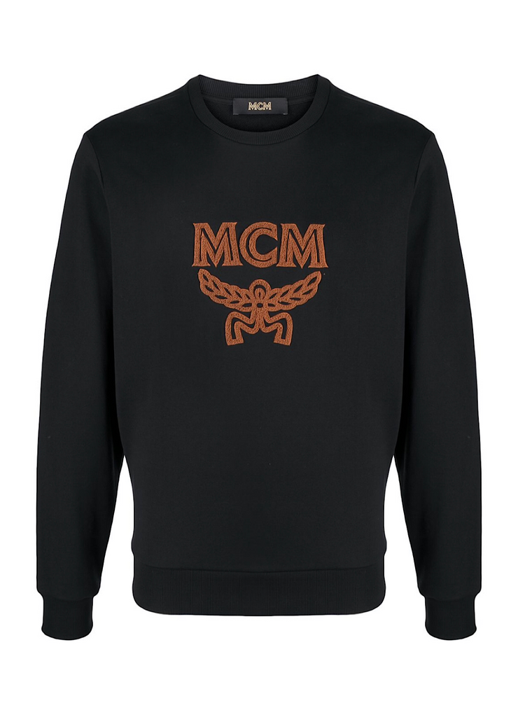 MCM Sweater - Logo Crewneck - Black - MHA ASMM01 BKD0M