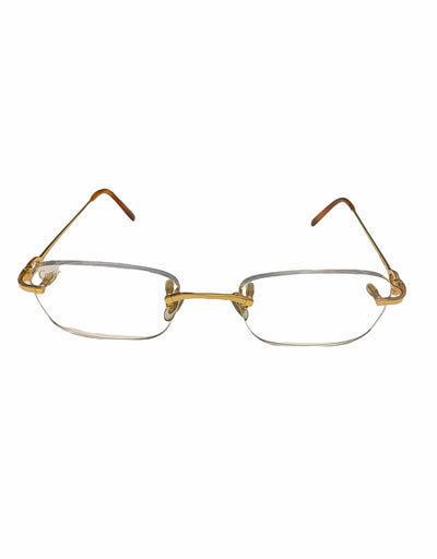 Cartier Glasses - Gold/Gold/Transparent - CT0050O