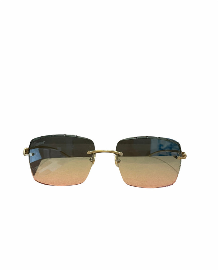 Cartier Glasses - Pink/Aqua Custom - CT0061O-002