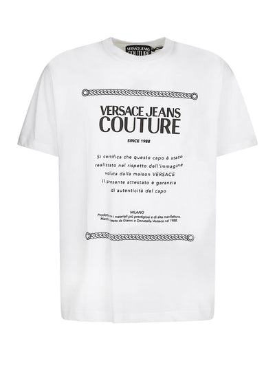 Versace T-Shirt - Organic Cotton Jersey - White - 71GAHT02