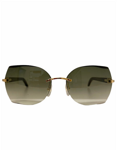 Cartier Glasses - Gold/White/Brown - CT0017RS-001