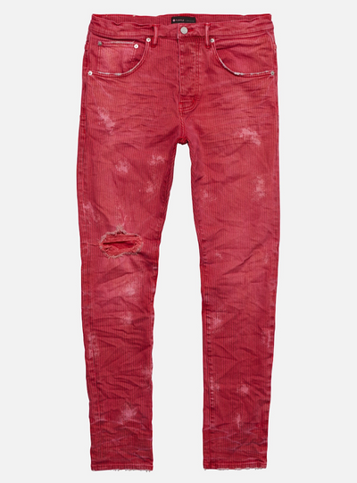 Purple-Brand Jeans - Hickory Stripe Overspray - Vintage Red - P001-HSRO222
