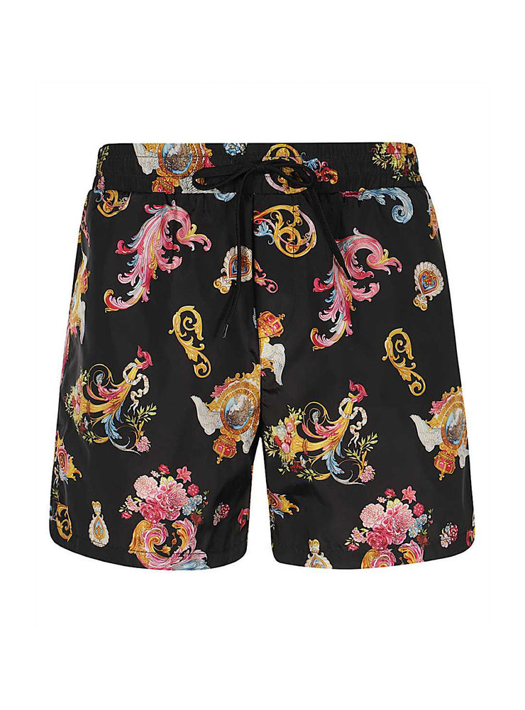 Versace Swim Trunks - Print Cameo - Black - A4GWA1A6