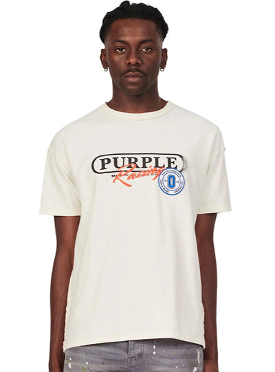 Purple Brand T-Shirt - Higher Power - Ecru - P101-HPE