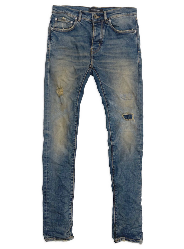 PURPLE Jeans light indigo oil repair blowout – Trafficmultilab