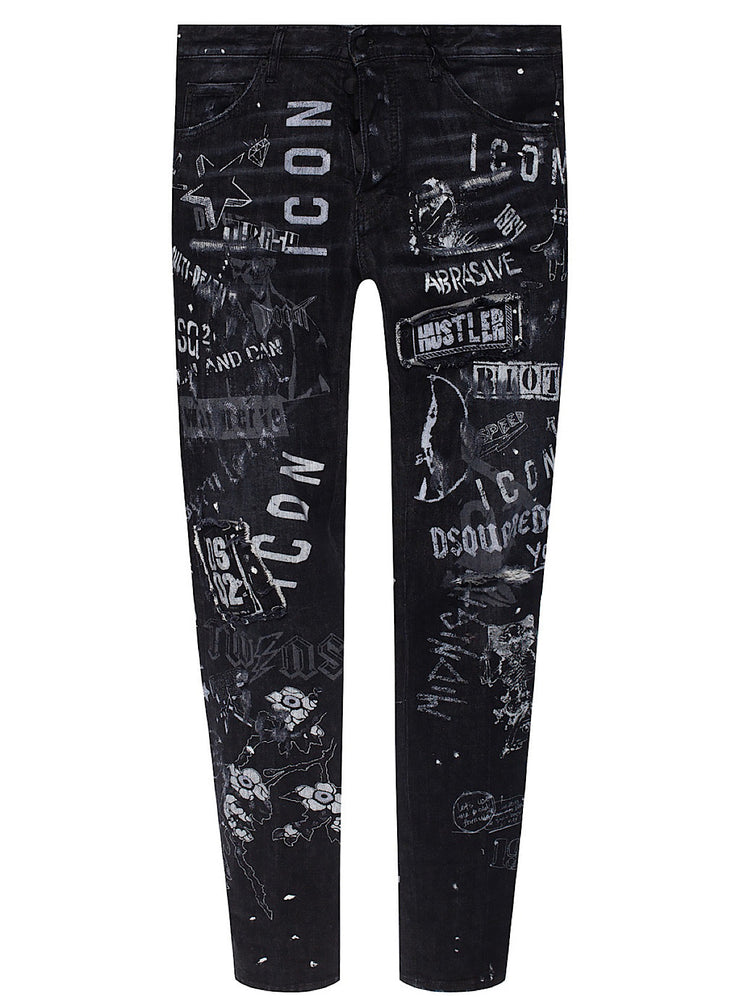 Dsquared2 Jeans - Icon Logos - Washed Black - S79LA0008