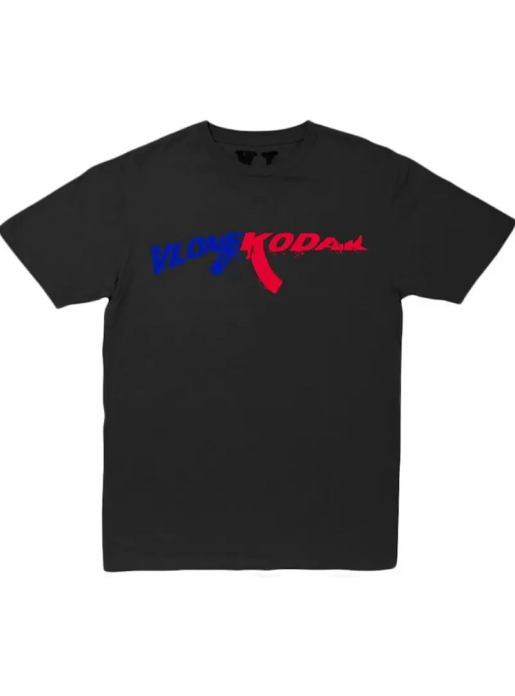 VLONE T-Shirt - Kodak - Black With Red And Blue