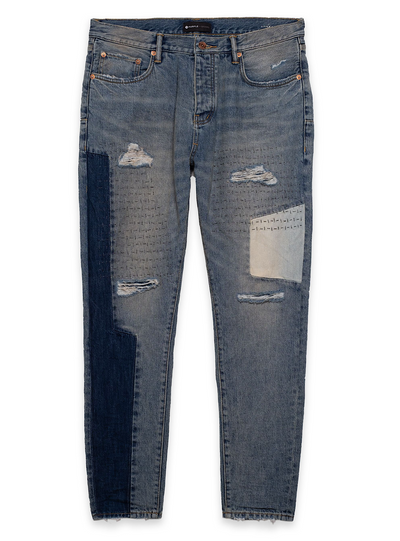 Purple-Brand Jeans - Stitches And Patches - Blue - P003