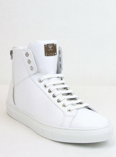 MCM Shoes - Visetos High Top - All White