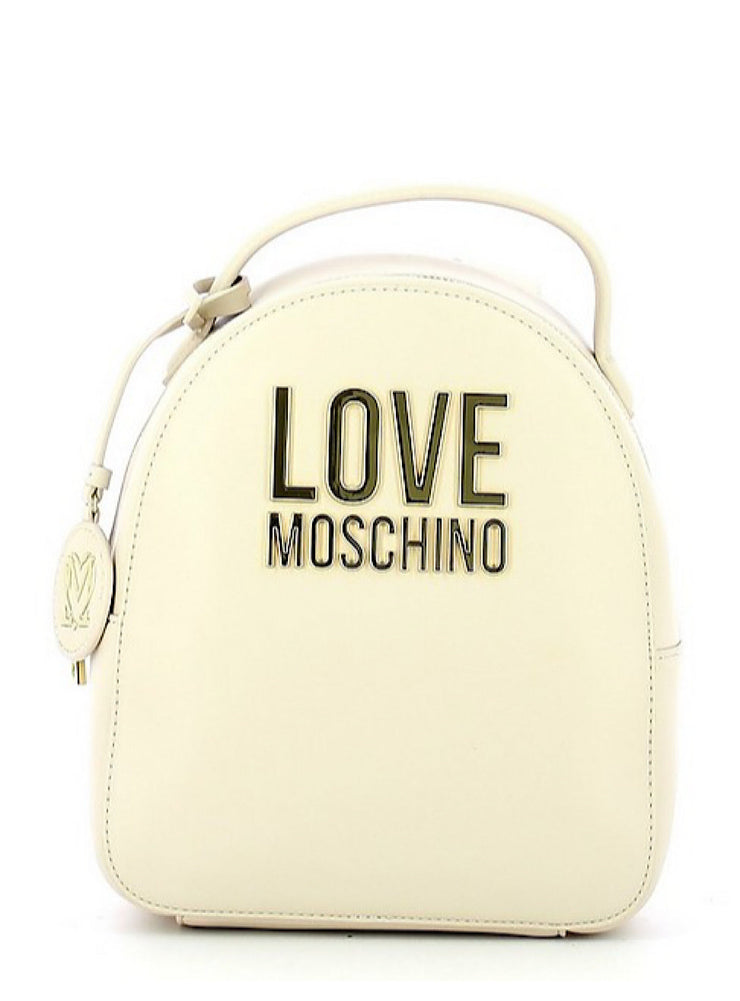 Moschino Bag - Small Logo Backpack - Cream - JC4101PP1DLJ0100