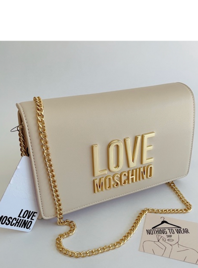 Moschino Bag - Flap Logo Chain Large - Cream - JC4099PP1DLJ020A