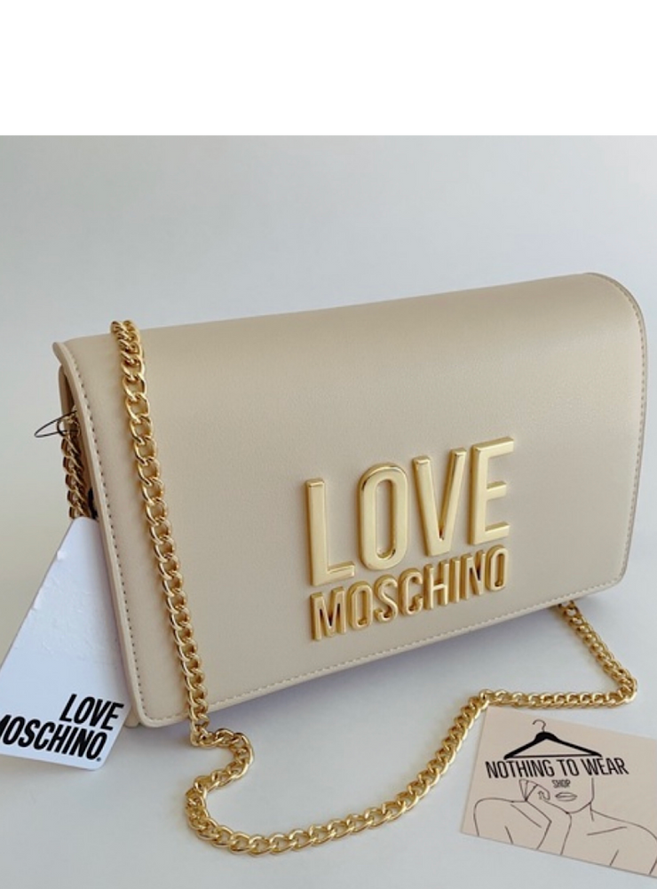 Moschino Bag - Flap Logo Chain Large - Cream - JC4099PP1DLJ020A