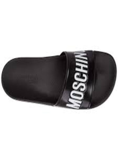 Moschino Slides - White Logo - Black - MB28022G0EG10000