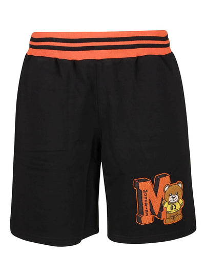 Moschino Shorts - Varsity Teddy - Black and Orange - AF005723