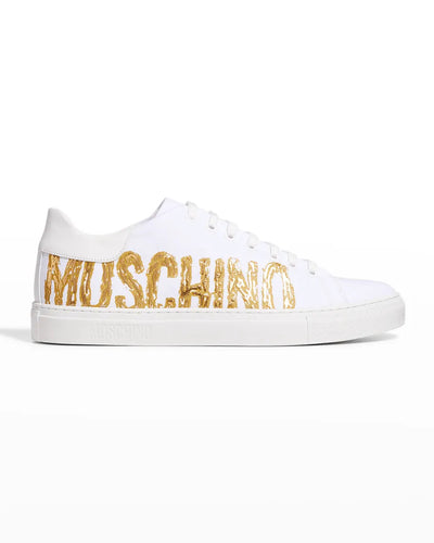 Moschino Shoes - Metallic Logo - White - MB15163G1AGJ510A