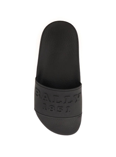 Bally Slides - Logo Rubber Coated - Black - 6228389